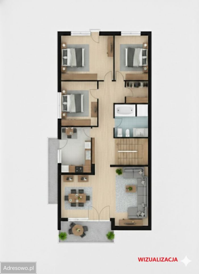 bliźniak, 6 pokoi Wrocław Krzyki, ul. ks. Piotra Wawrzyniaka. Zdjęcie 8