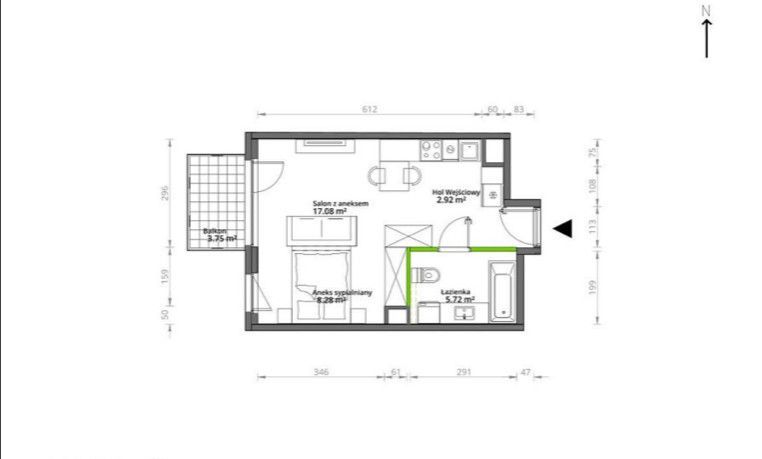 Mieszkanie 2-pokojowe Warszawa Praga, ul. Podskarbińska. Zdjęcie 4