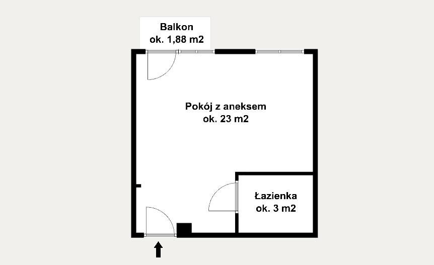 Mieszkanie 1-pokojowe Wrocław, ul. Zaporoska. Zdjęcie 16