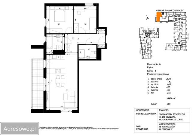 Mieszkanie 3-pokojowe Pruszków, ul. Stalowa. Zdjęcie 1