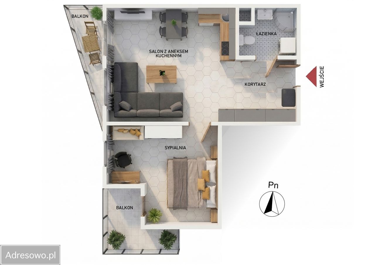 Mieszkanie 2-pokojowe Kołobrzeg, ul. Władysława Reymonta. Zdjęcie 6