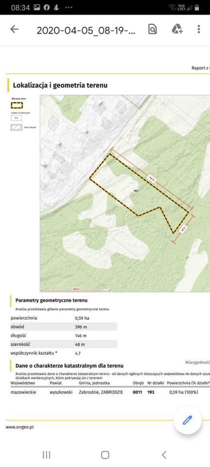 Działka rolna Młynarze. Zdjęcie 3