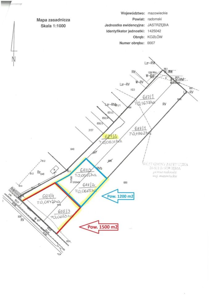 Działka budowlana Kozłów. Zdjęcie 3