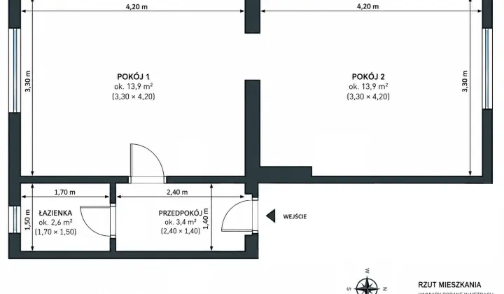 Mieszkanie 2-pokojowe Kłodzko, ul. Adama Mickiewicza