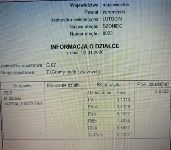 Działka rolna Szoniec. Zdjęcie 1