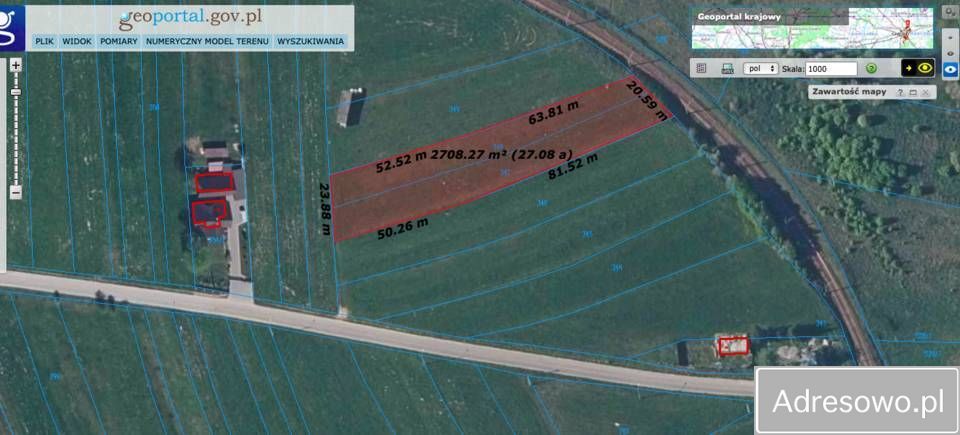 Działka rolna Nowy Targ Grel, ul. Grel