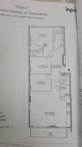 Mieszkanie 4-pokojowe Pruszcz Gdański, ul. Benedykta Dybowskiego. Zdjęcie 22