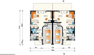 bliźniak, 4 pokoje Charzyno