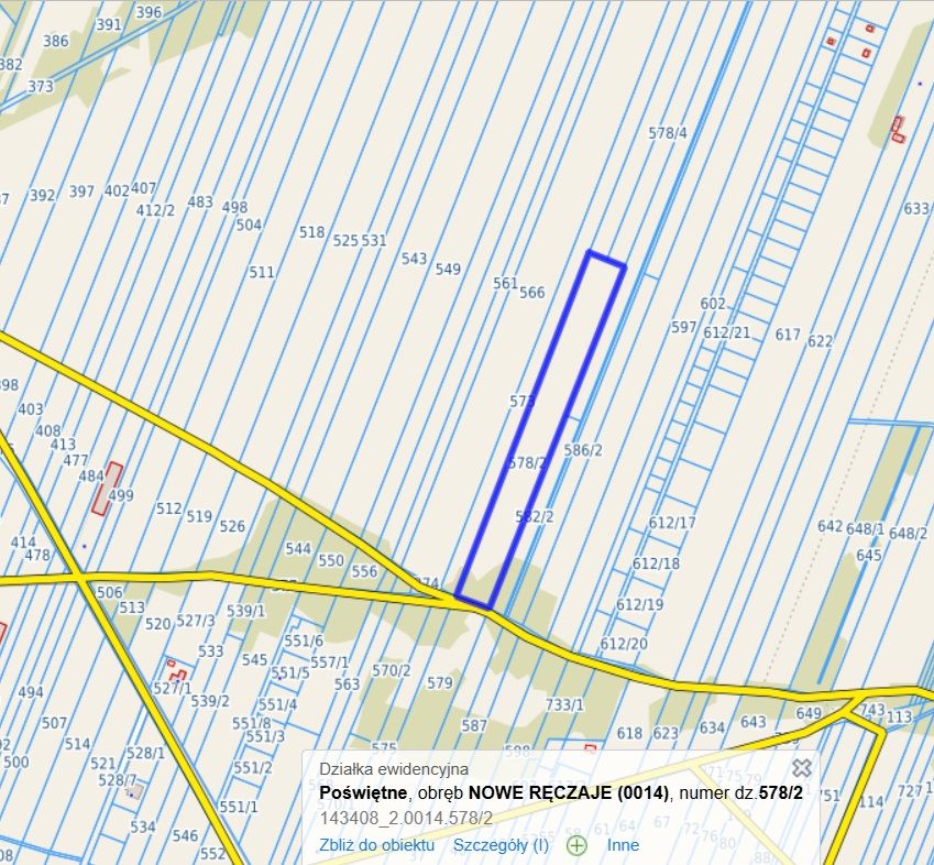 Działka rolno-budowlana Nowe Ręczaje, bez nazwy. Zdjęcie 2