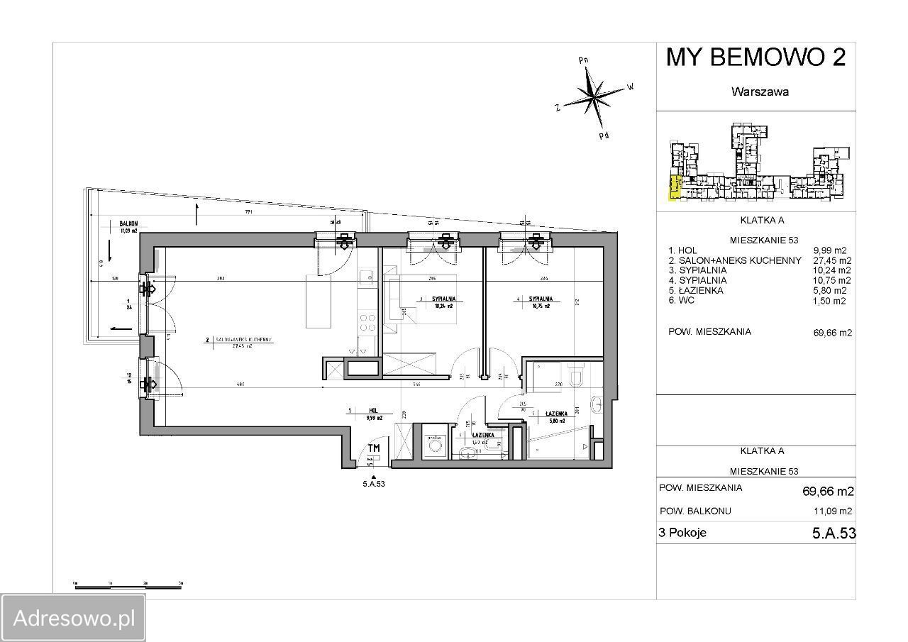 Mieszkanie 3-pokojowe Warszawa Bemowo, ul. Batalionów Chłopskich. Zdjęcie 18