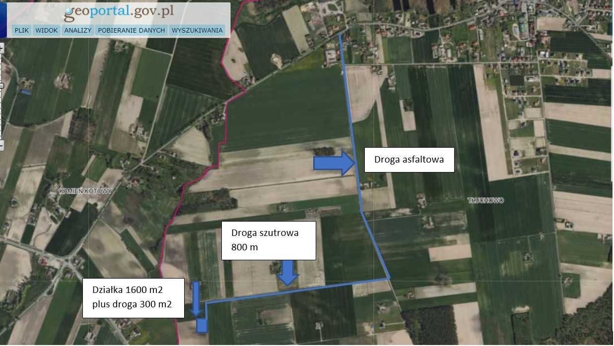 Działka budowlana Tłuchowo, ul. Wiejska. Zdjęcie 2