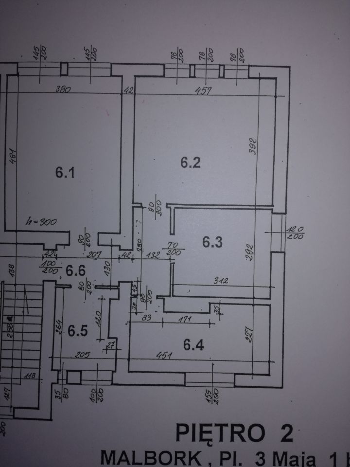 Mieszkanie 3-pokojowe Malbork, pl. 3 Maja. Zdjęcie 4