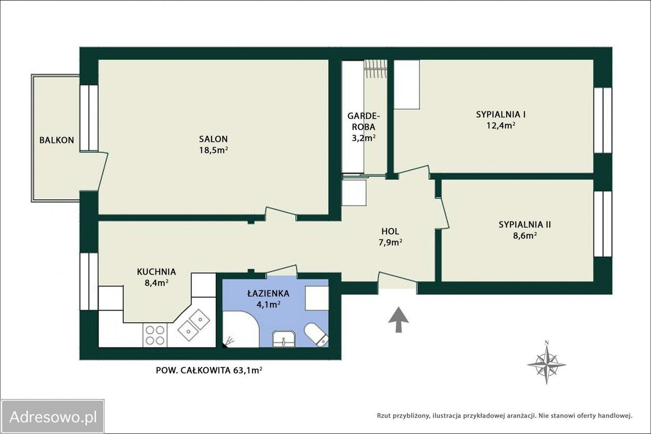 Mieszkanie 3-pokojowe Warszawa Białołęka, ul. Skarbka z Gór. Zdjęcie 14