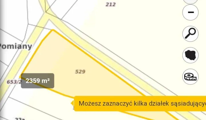 Działka budowlana Pomiany