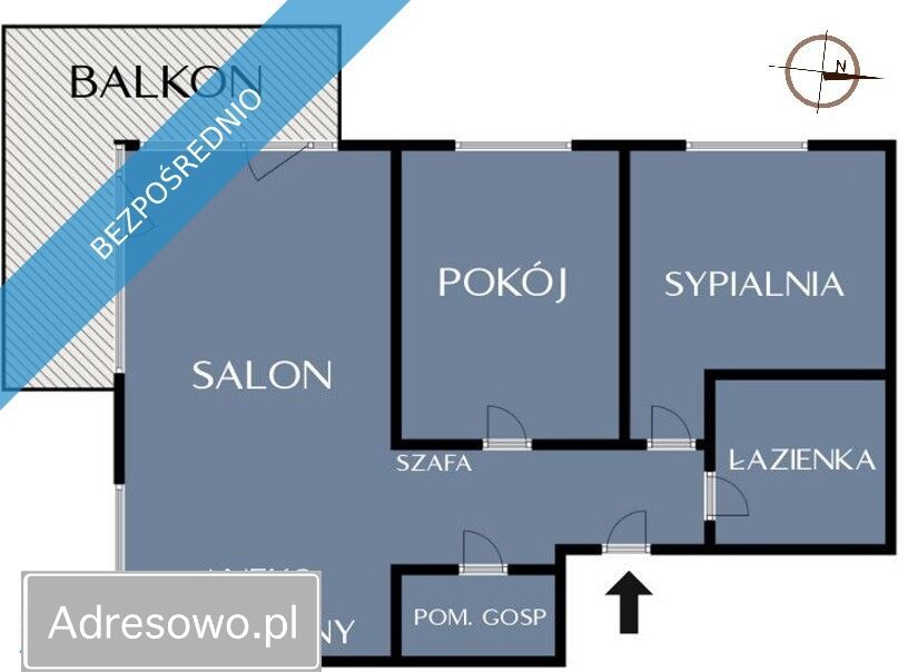 Mieszkanie 3-pokojowe Gdańsk Śródmieście, ul. Długa Grobla. Zdjęcie 8