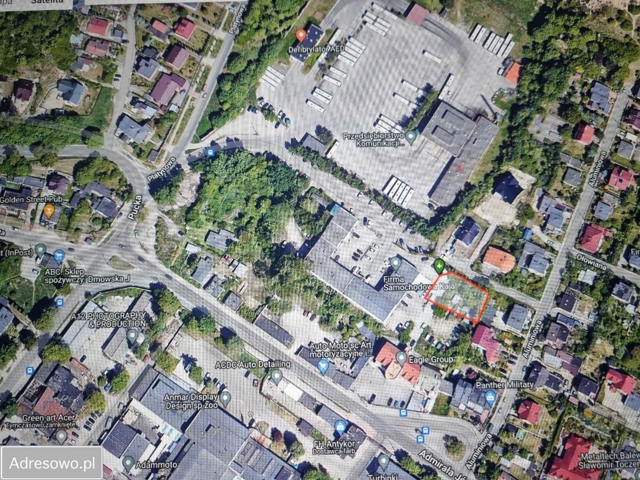 Działka budowlana Gdynia Pogórze, ul. Aluminiowa