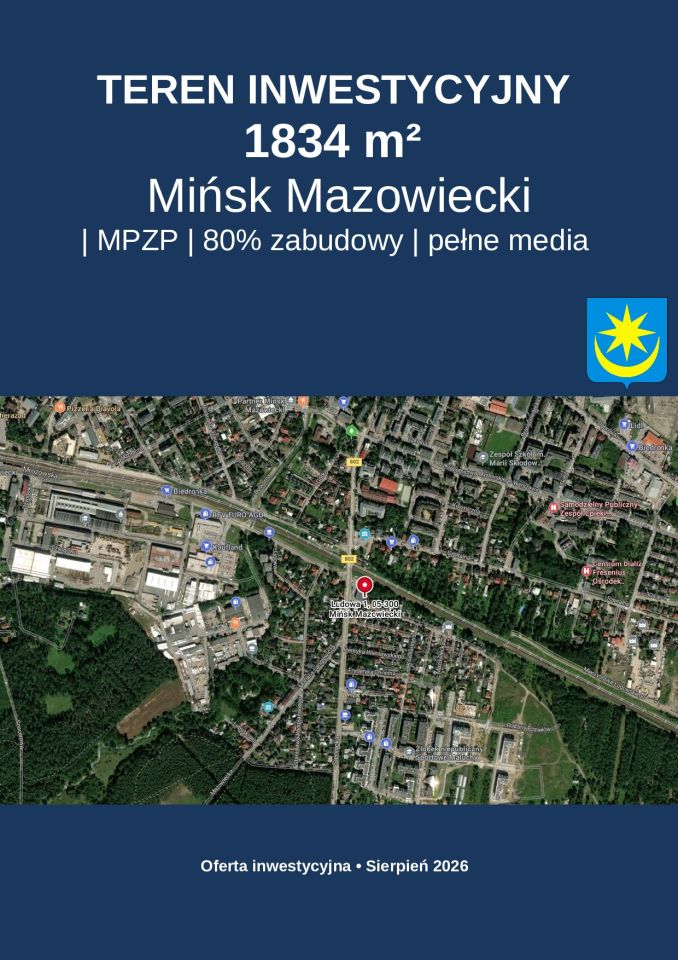 Działka inwestycyjna Mińsk Mazowiecki, ul. Ludowa. Zdjęcie 1
