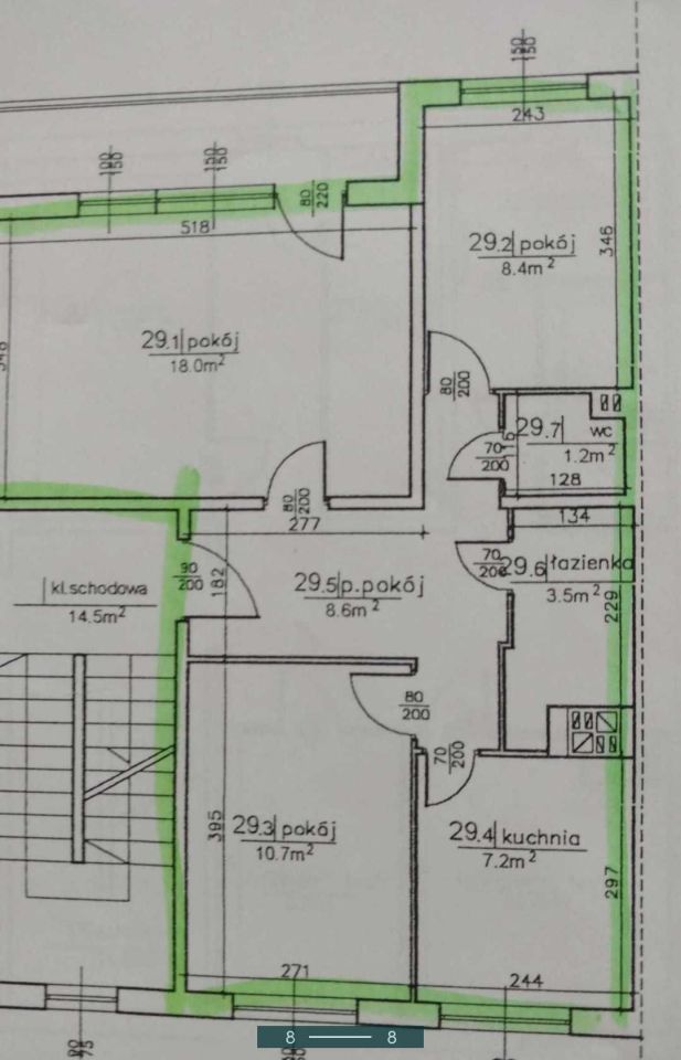Mieszkanie 3-pokojowe Debrzno. Zdjęcie 8