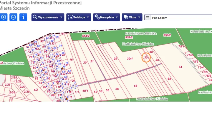 Działka rolna Szczecin Wielgowo, ul. Pod Lasem