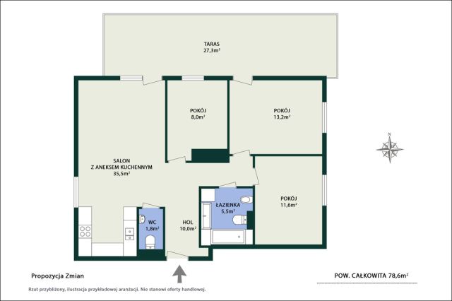 Mieszkanie 4-pokojowe Warszawa Ursus, ul. Elżbiety Rakuszanki. Zdjęcie 11