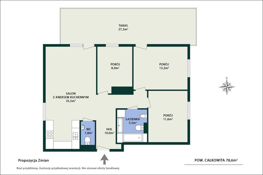 Mieszkanie 4-pokojowe Warszawa Ursus, ul. Elżbiety Rakuszanki. Zdjęcie 11
