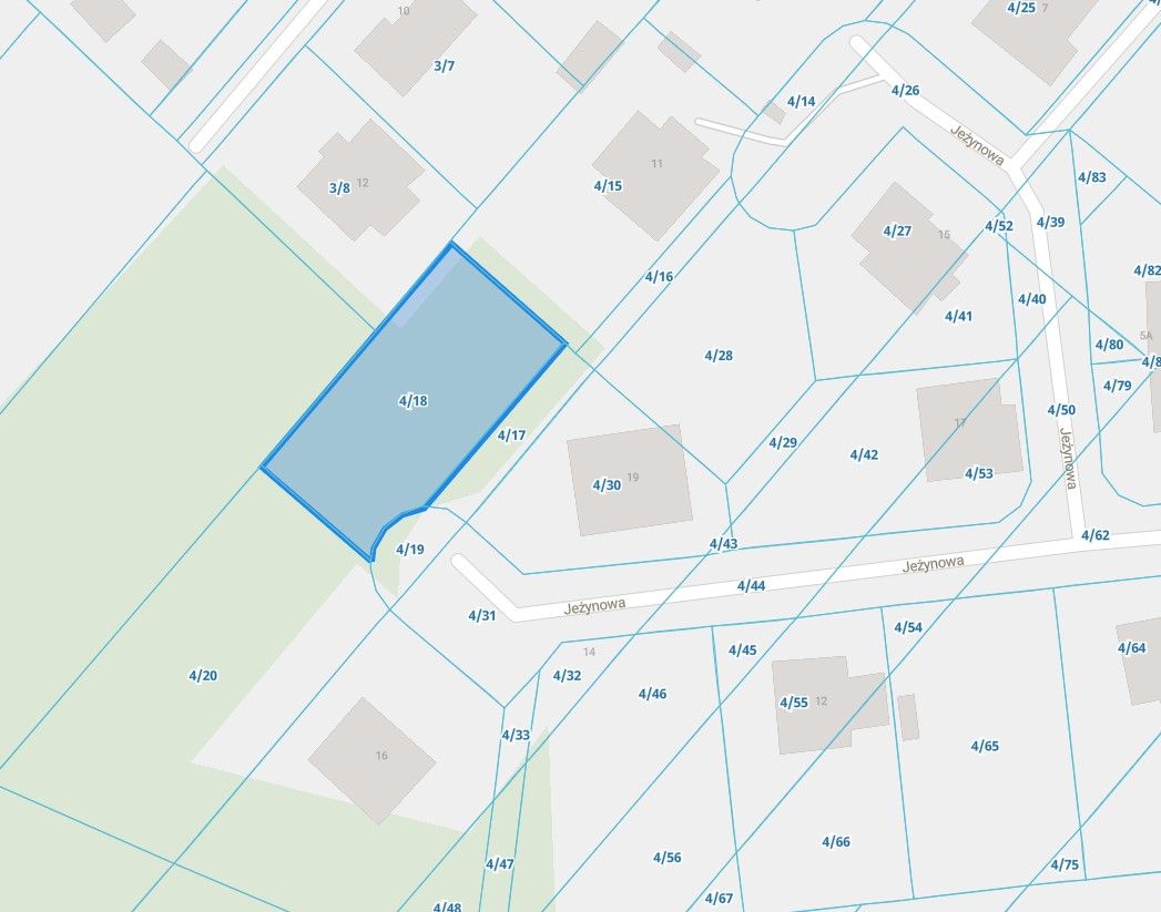 Działka budowlana Lublin Ponikwoda, ul. Jeżynowa