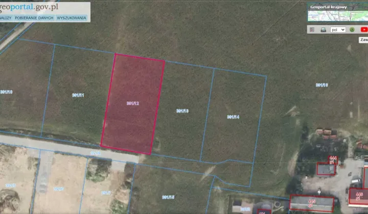 Działka inwestycyjna Sękowo, ul. Fabryczna