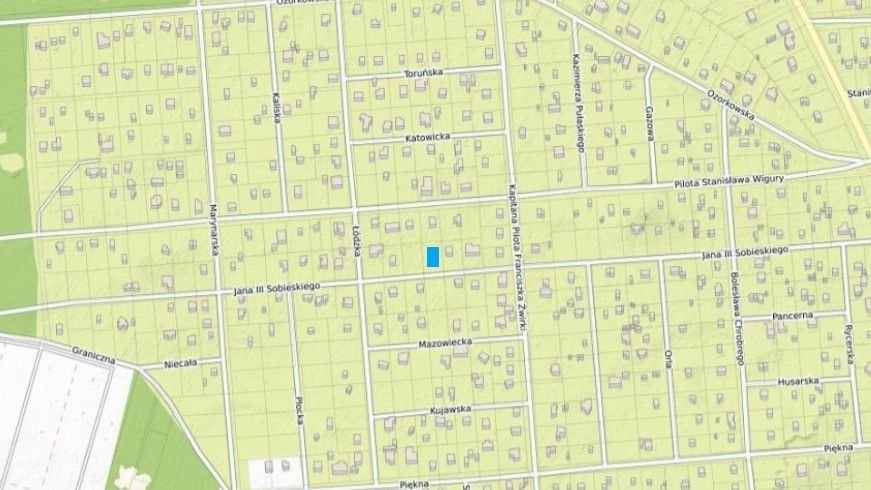 Działka budowlana Sokolniki-Las, ul. Jana III Sobieskiego