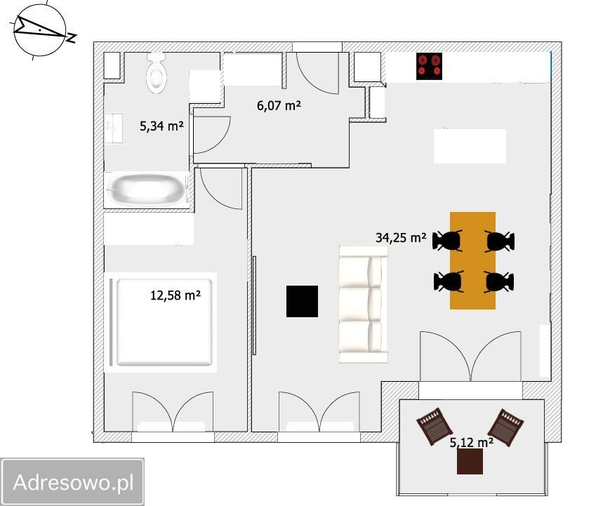 Mieszkanie 2-pokojowe Warszawa Wilanów, ul. Sejmu Czteroletniego. Zdjęcie 16
