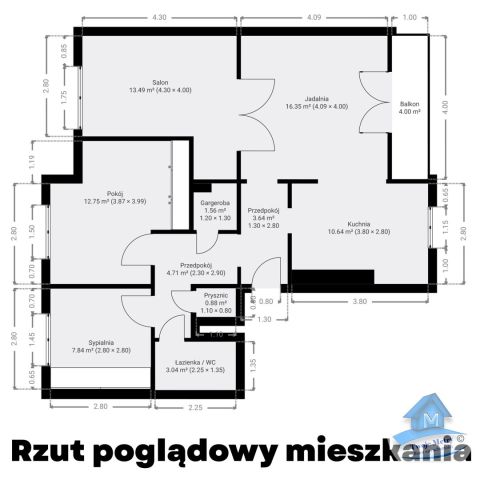 Mieszkanie 4-pokojowe Włocławek Centrum. Zdjęcie 39