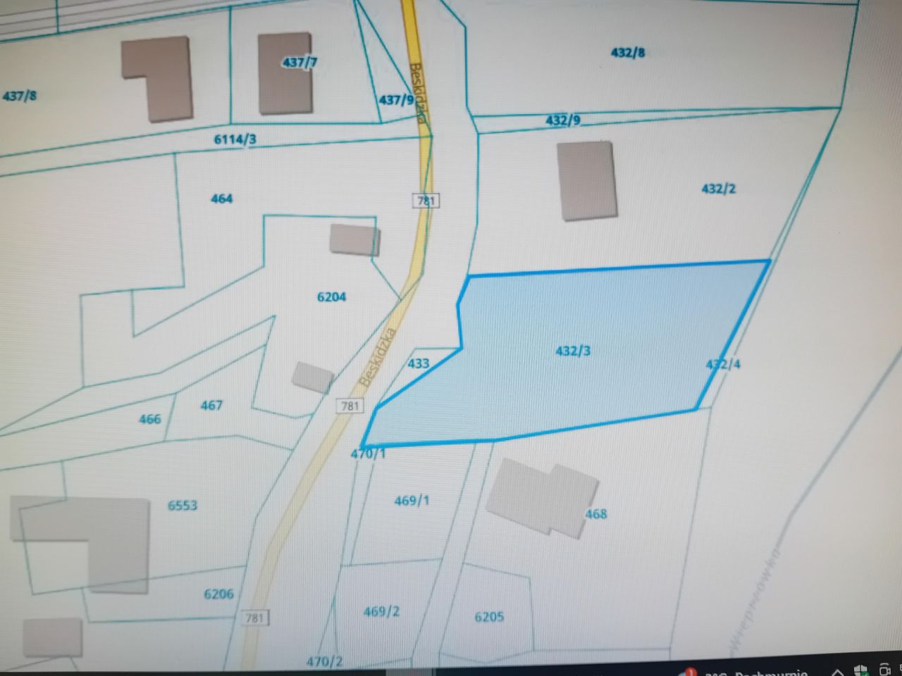 Działka budowlana Wieprz Dół, Beskidzka. Zdjęcie 2