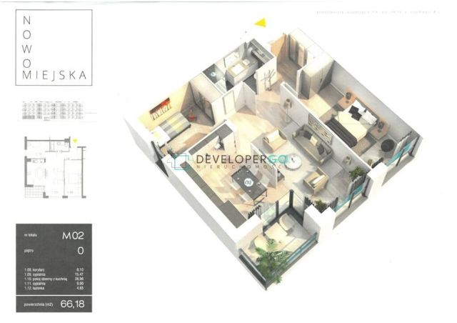 Mieszkanie 3-pokojowe Suwałki, ul. Krzysztofa Eugeniusza Pendereckiego. Zdjęcie 5