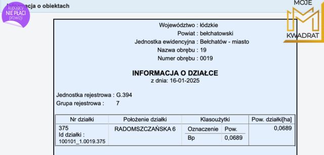 Działka budowlana Bełchatów Grocholice, ul. Powstańców 1863 r.. Zdjęcie 3