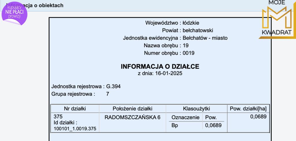 Działka budowlana Bełchatów Grocholice, ul. Powstańców 1863 r.. Zdjęcie 3