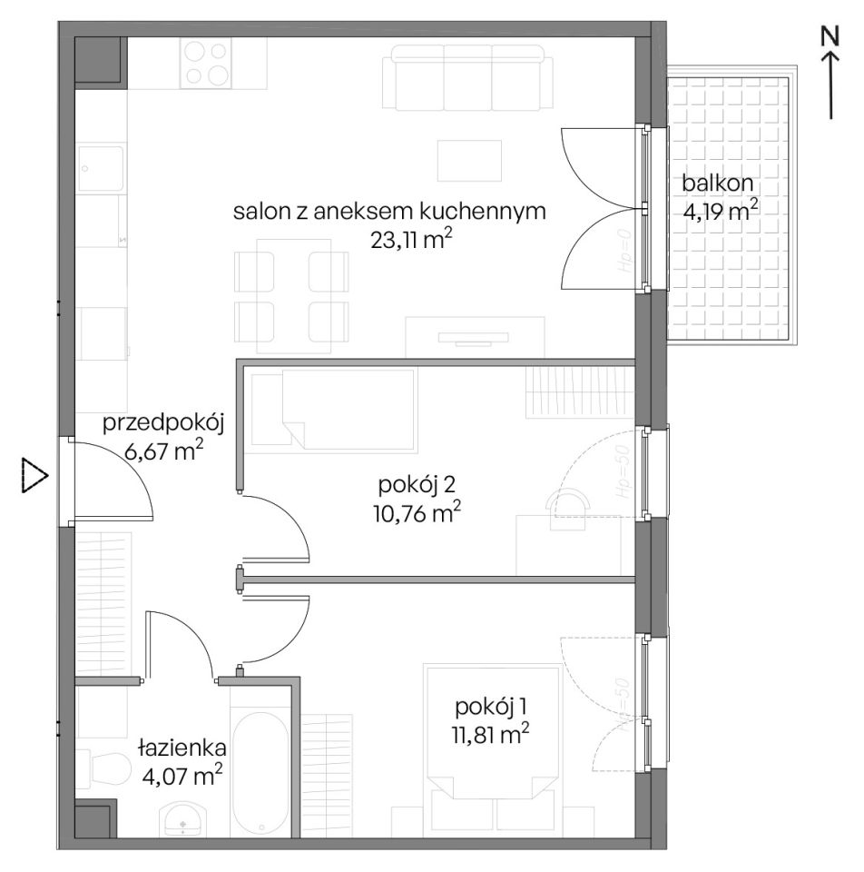 Mieszkanie 3-pokojowe Gdańsk Ujeścisko, ul. Niepołomicka. Zdjęcie 8