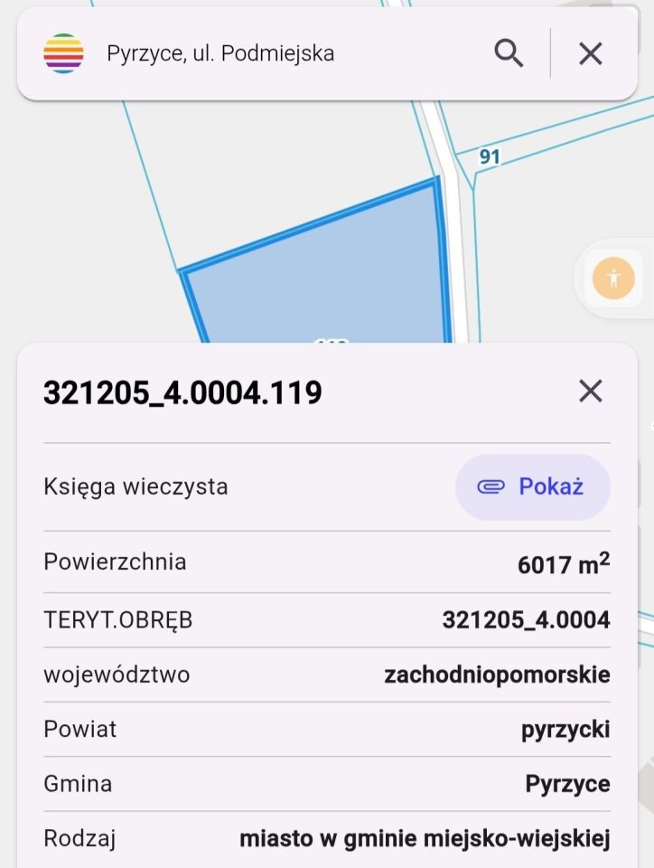 Działka rolno-budowlana Pyrzyce, ul. Podmiejska. Zdjęcie 2