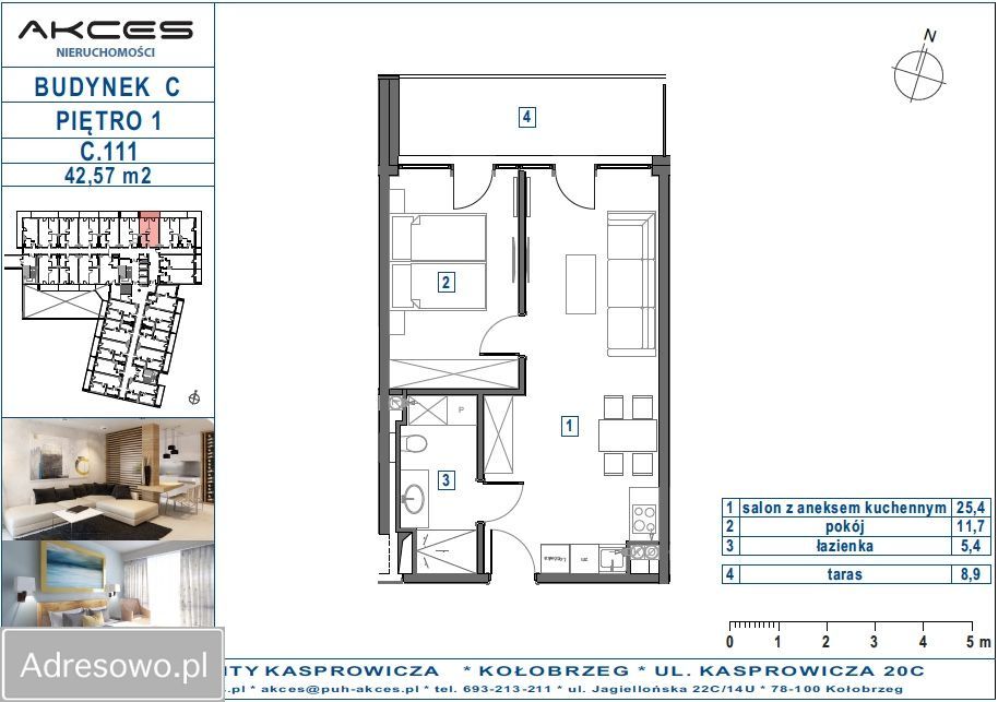 Mieszkanie 2-pokojowe Kołobrzeg, ul. Jana Kasprowicza. Zdjęcie 12