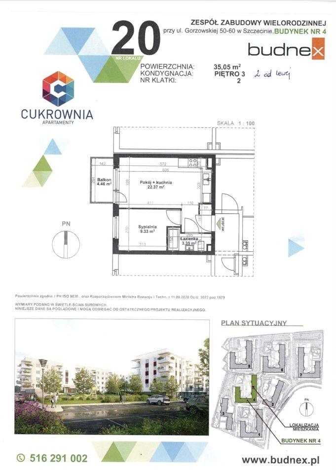 Mieszkanie 2-pokojowe Szczecin Gumieńce, ul. Gorzowska. Zdjęcie 16