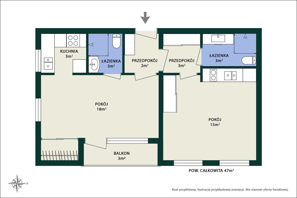 Mieszkanie 3-pokojowe Warszawa Bródno, ul. Rembielińska. Zdjęcie 15