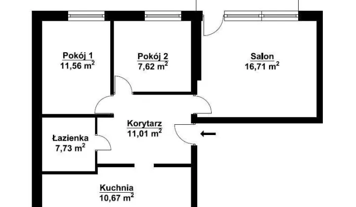 Mieszkanie 3-pokojowe Włocławek Centrum, ul. Przedmiejska