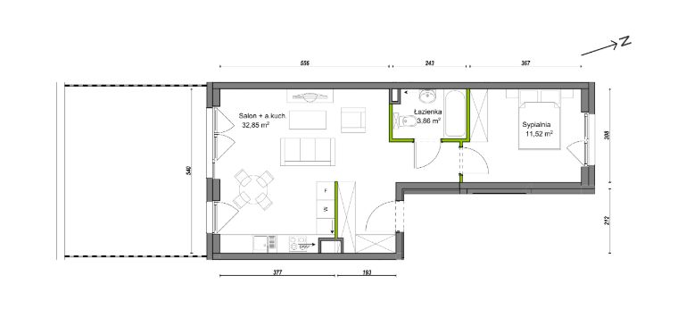 Mieszkanie 2-pokojowe Wrocław Ołtaszyn, ul. Orawska. Zdjęcie 8