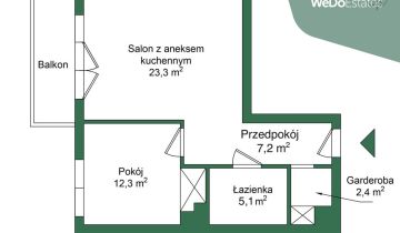 Mieszkanie 2-pokojowe Warszawa Mokotów, ul. Bartycka