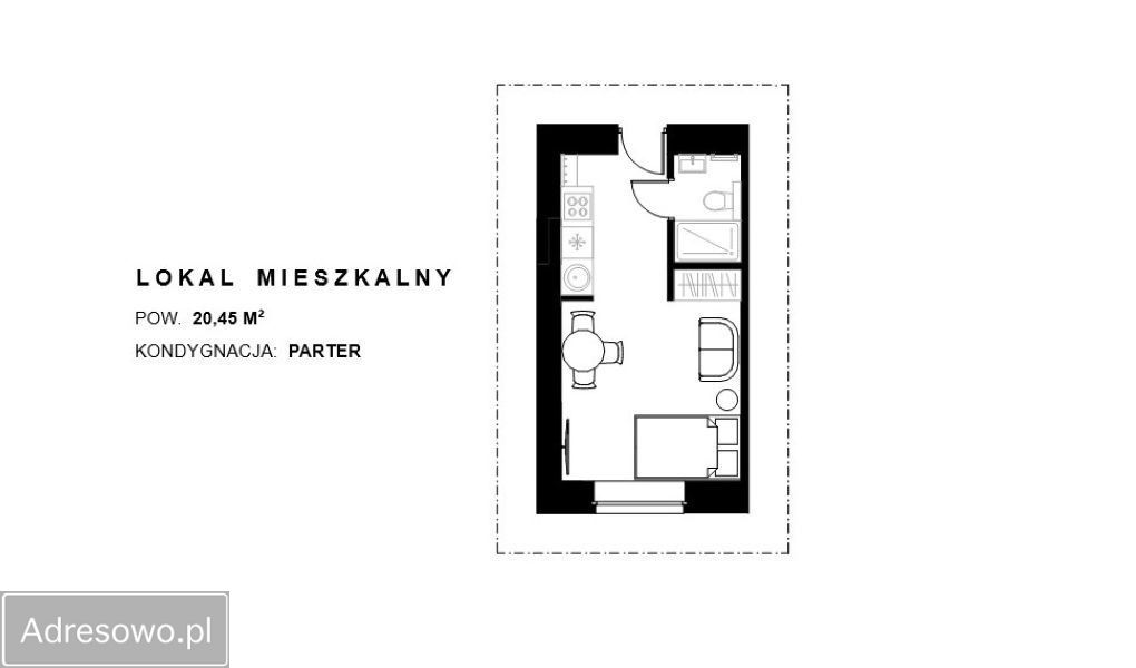 Mieszkanie 1-pokojowe Łódź Polesie, ul. Ludomira Różyckiego