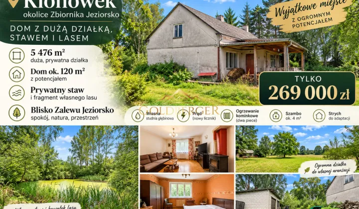 dom wolnostojący, 3 pokoje Klonówek