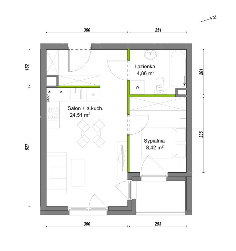 Mieszkanie 2-pokojowe Wrocław Ołtaszyn, ul. Orawska. Zdjęcie 8