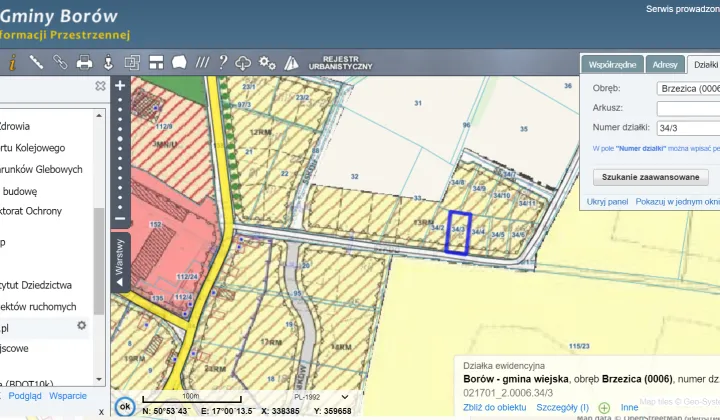 Działka siedliskowa Brzezica