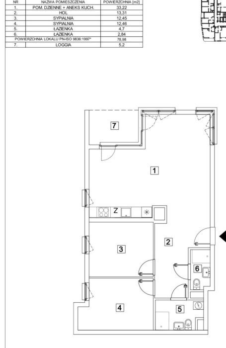 Mieszkanie 3-pokojowe Gdynia, ul. Kazimierza Górskiego. Zdjęcie 2