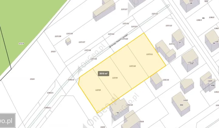 Działka budowlana Kościerzyna, ul. Ignacego Paderewskiego