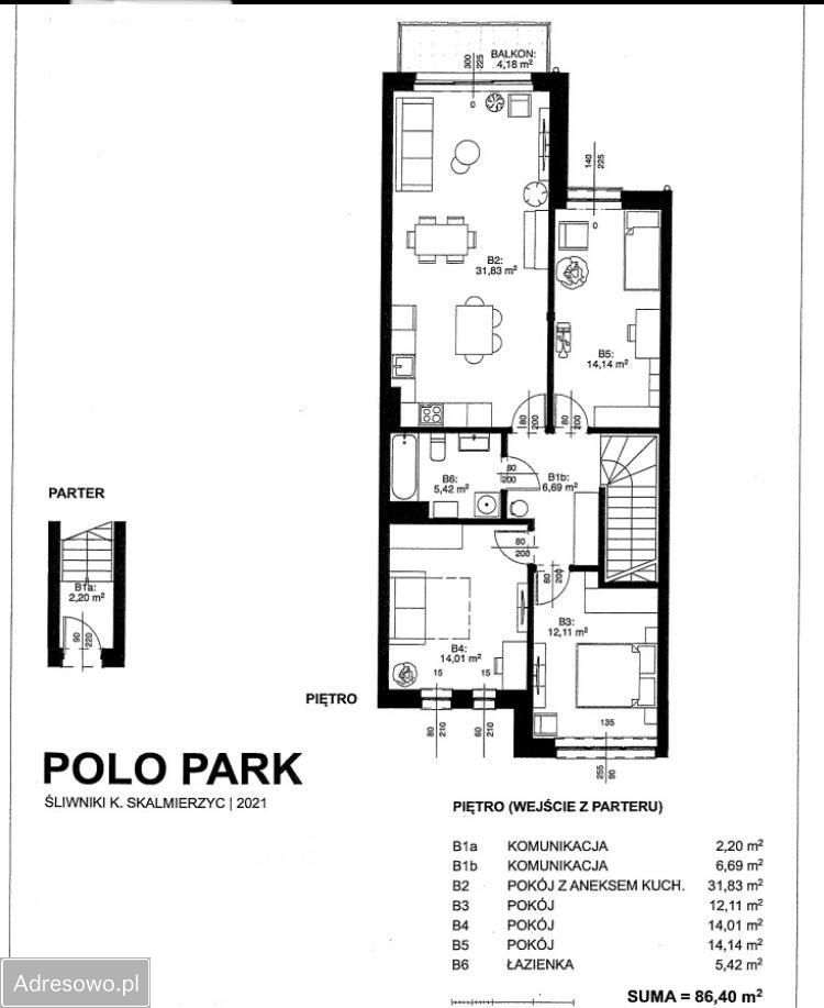 Mieszkanie 4-pokojowe Śliwniki, ul. Józefa Idziora. Zdjęcie 11