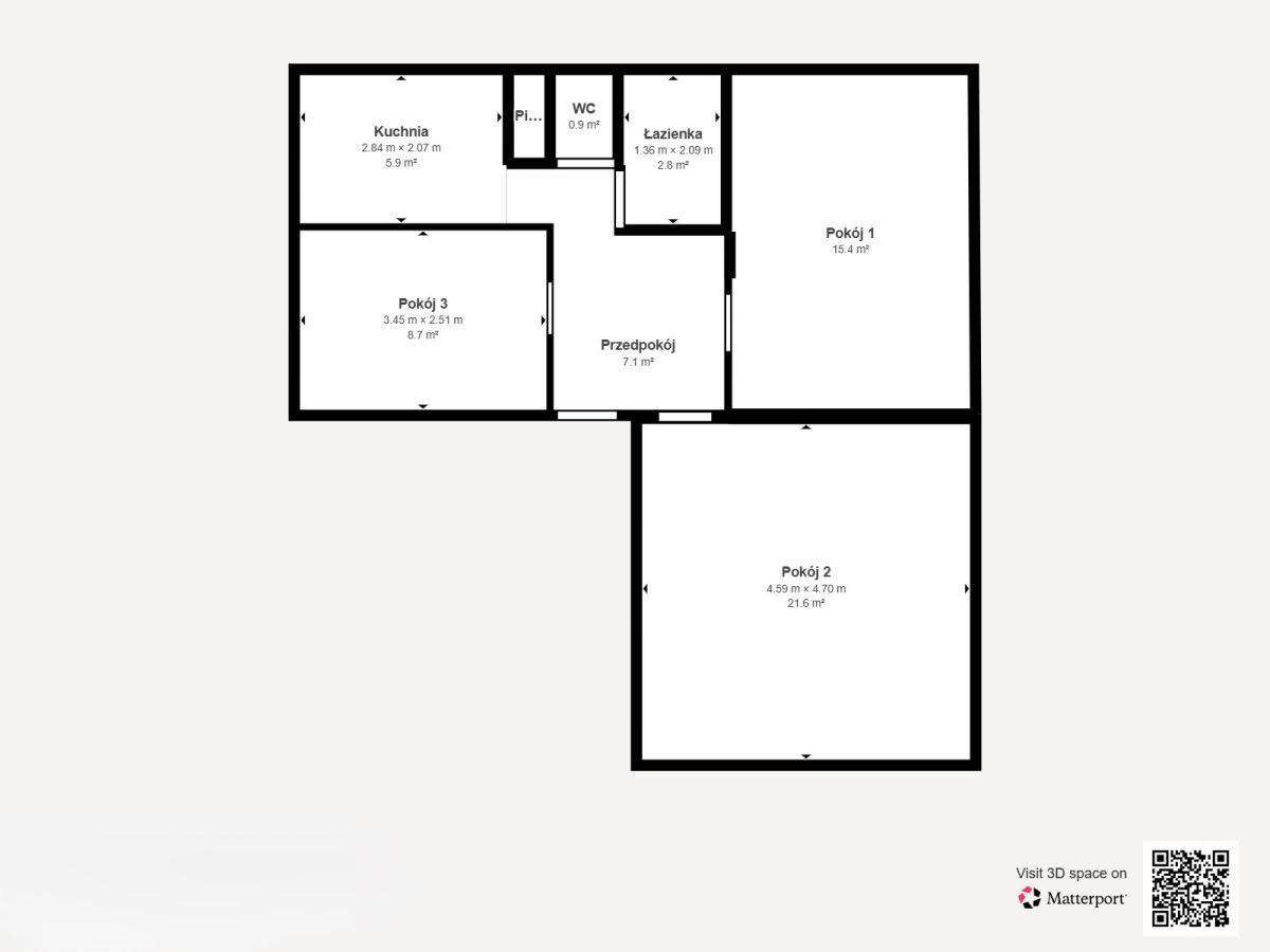 Mieszkanie 3-pokojowe Łódź Retkinia, al. ks. kard. Stefana Wyszyńskiego. Zdjęcie 12